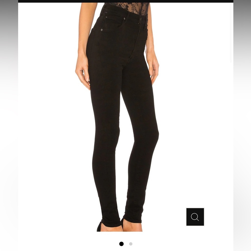 CITIZENS OF HUMANITY CHRISSY UBER HIGH-RISE ANKLE SKINNY IN ALL BLACK